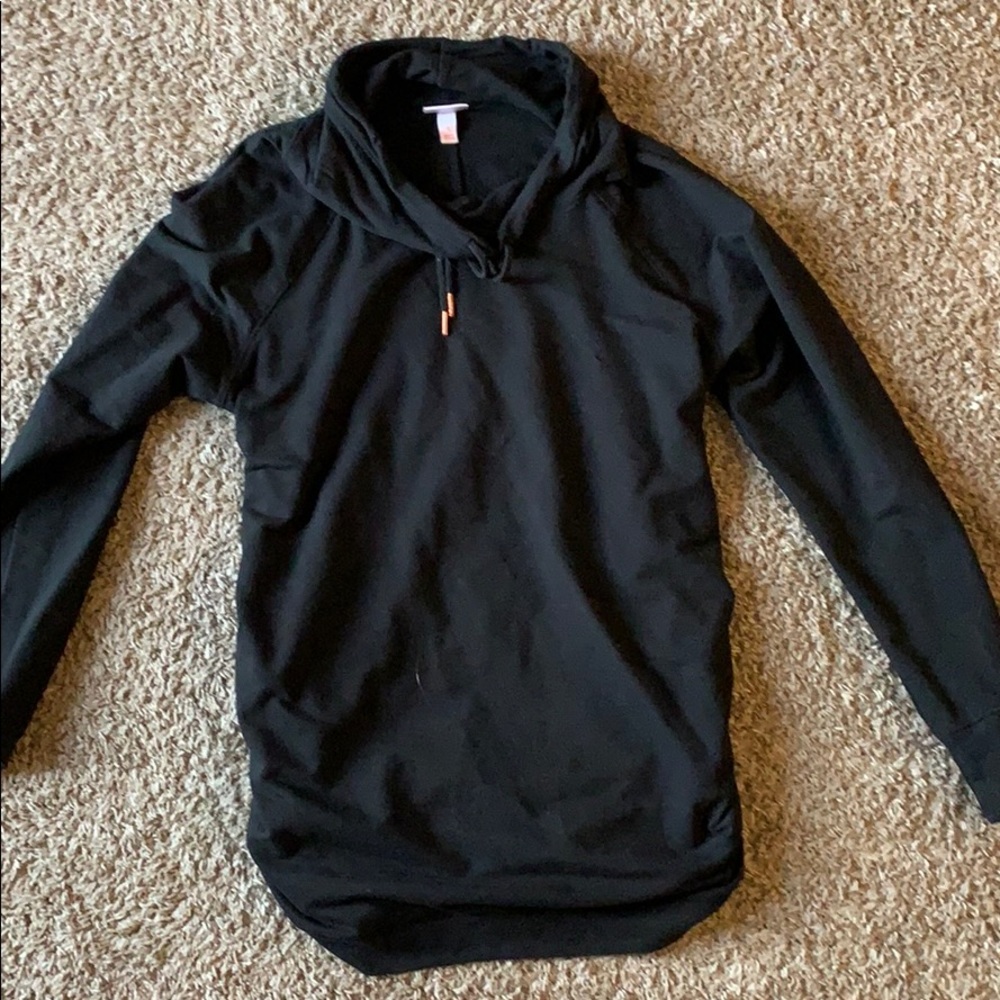 Cowl neck maternity sweatshirt